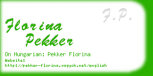 florina pekker business card